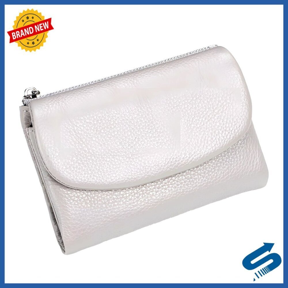 Genuine Leather Wallet Slim Compact Card Holder Coin Pockets Unisex Minimal